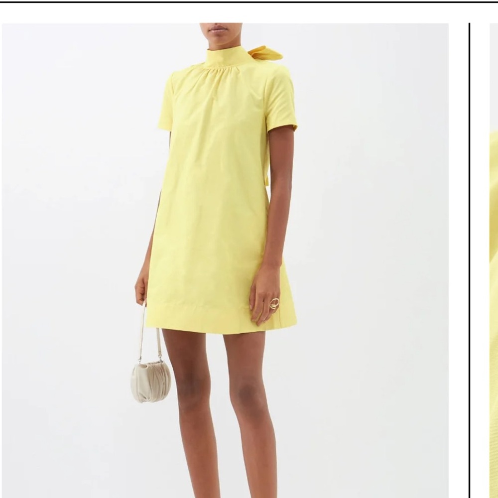 BRAND NEW STAUD MINI ILANA DRESS - YELLOW SIZE XS - TAGS STILL ON NEVER WORN